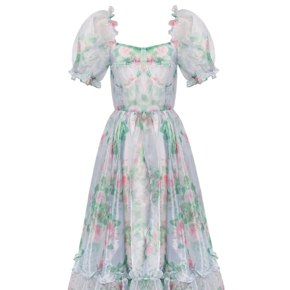 (SOLD) Vintage Floral Maxi Dress